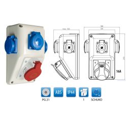 R-BOX Kompakt 1x16A/5p, 3x250V