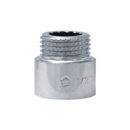 Krómozott csaphosszabbító sárgaréz 1/2"x15mm